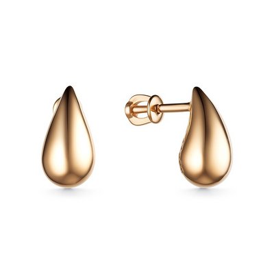 Серьги-пусеты из красного золота