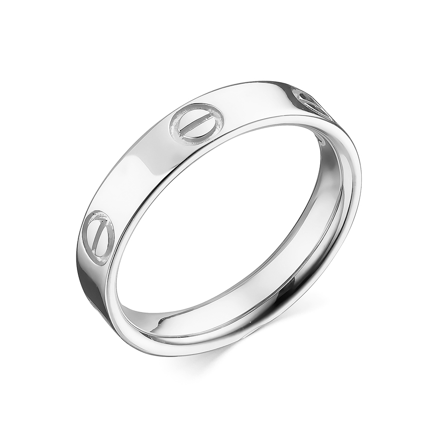 Обручальное кольцо из белого золота