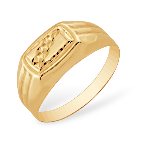 Кольцо-печатка из красного золота