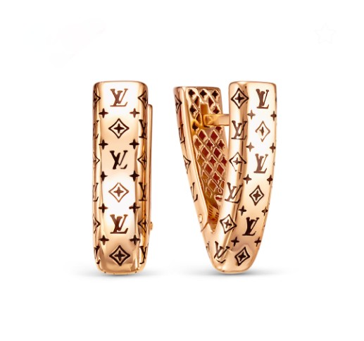 Серьги из красного золота с эмалью