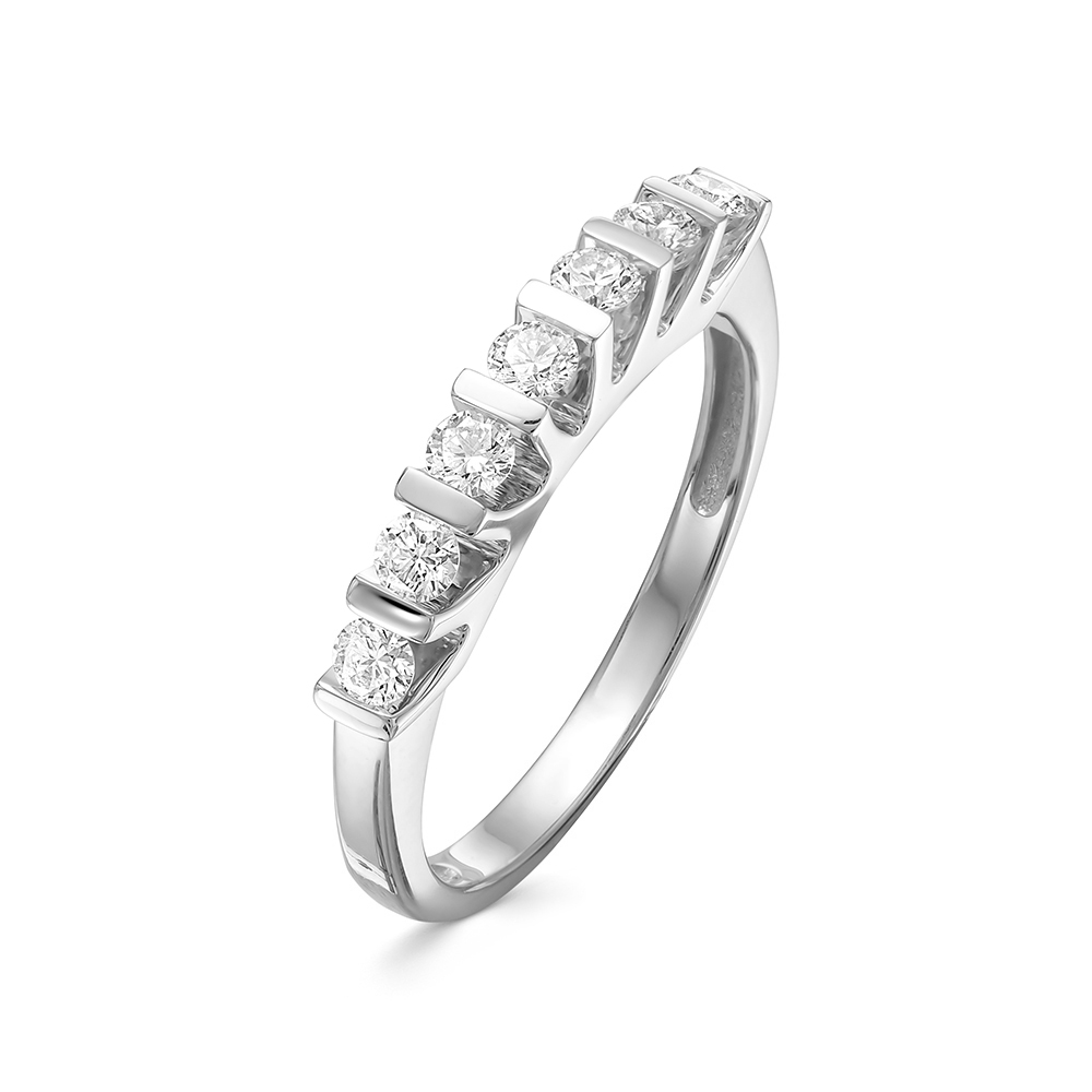 Кольцо из белого золота с бриллиантами