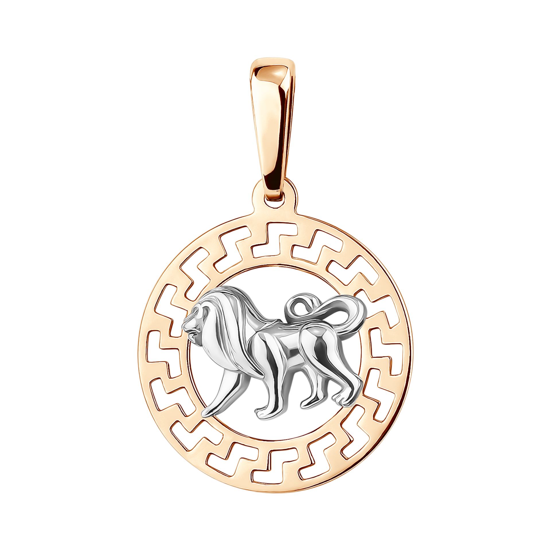 Подвеска из красного золота «Зодиак Лев»