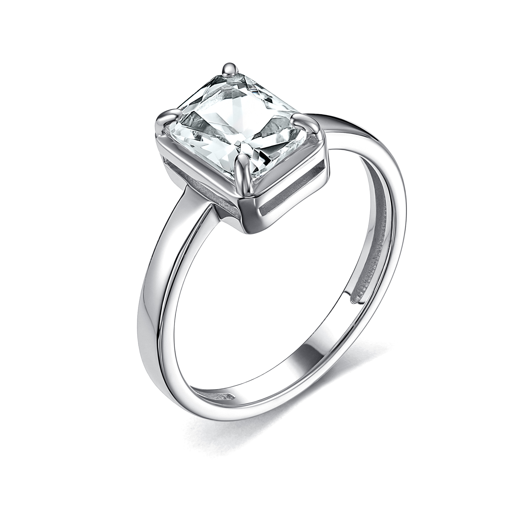 Кольцо из серебра с горным хрусталем