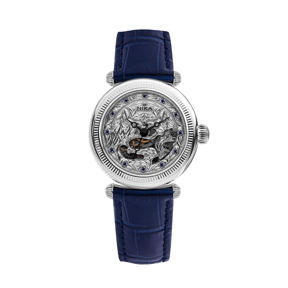Часы женские серебряные NIKA с сапфирами