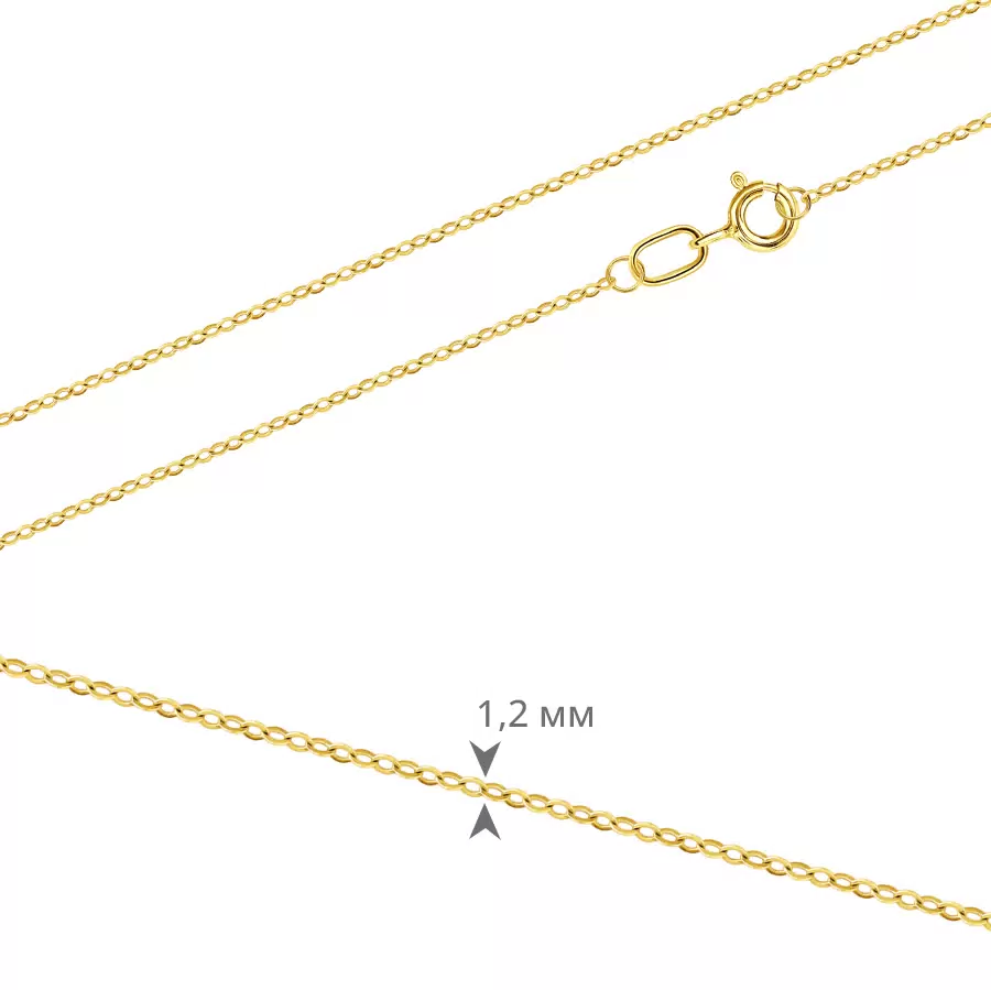 Цепь из красного золота 585, плетение «Якорь бриль»