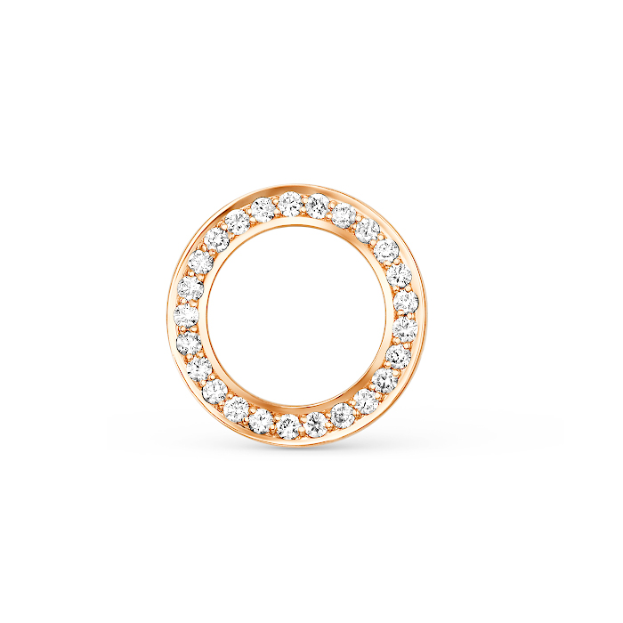 Подвеска из красного золота с бриллиантами