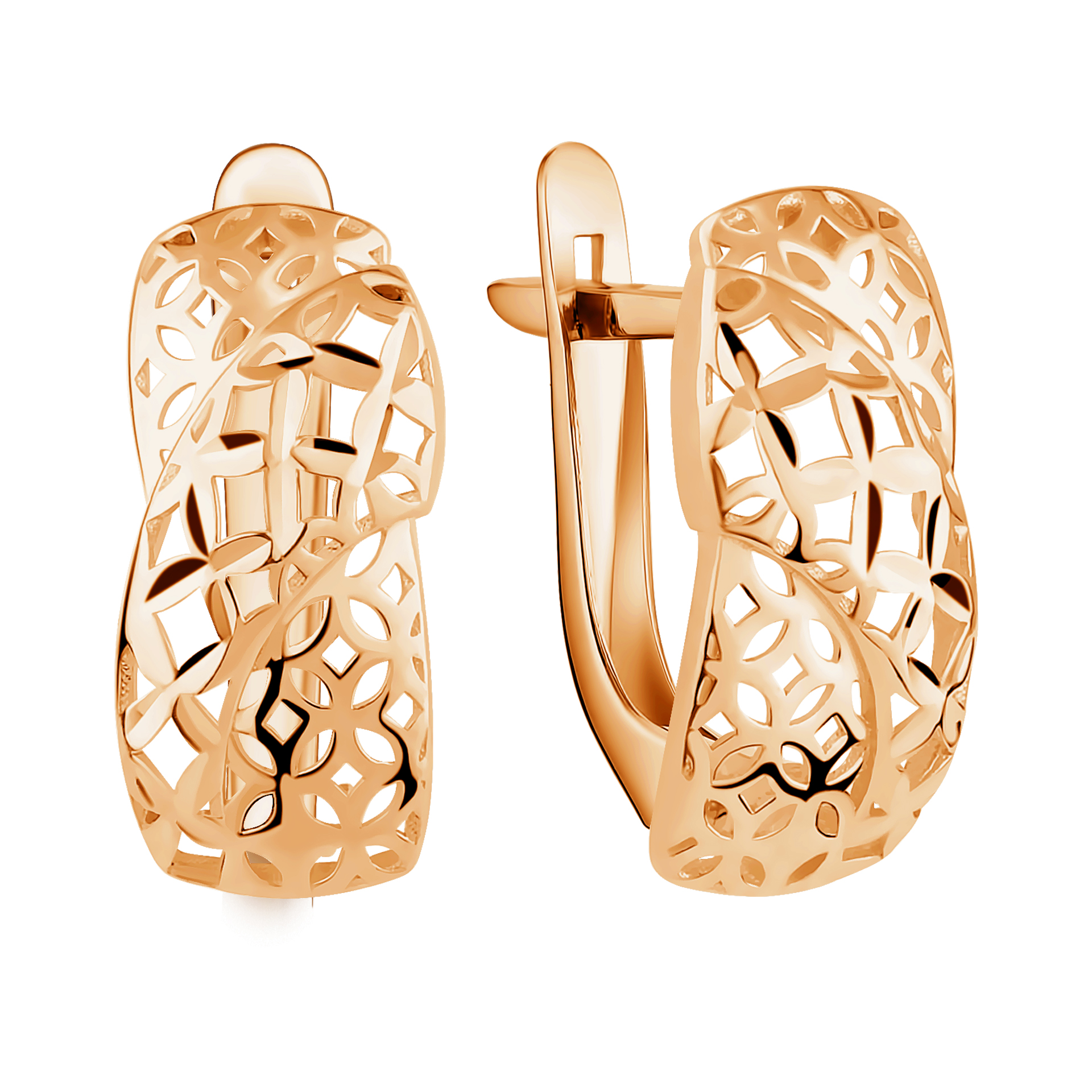 Серьги из красного золота