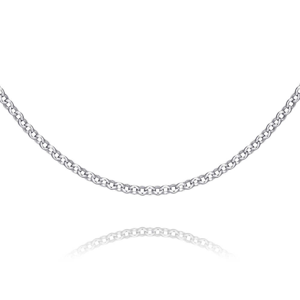 Цепь из белого золота 585, плетение "Якорь"