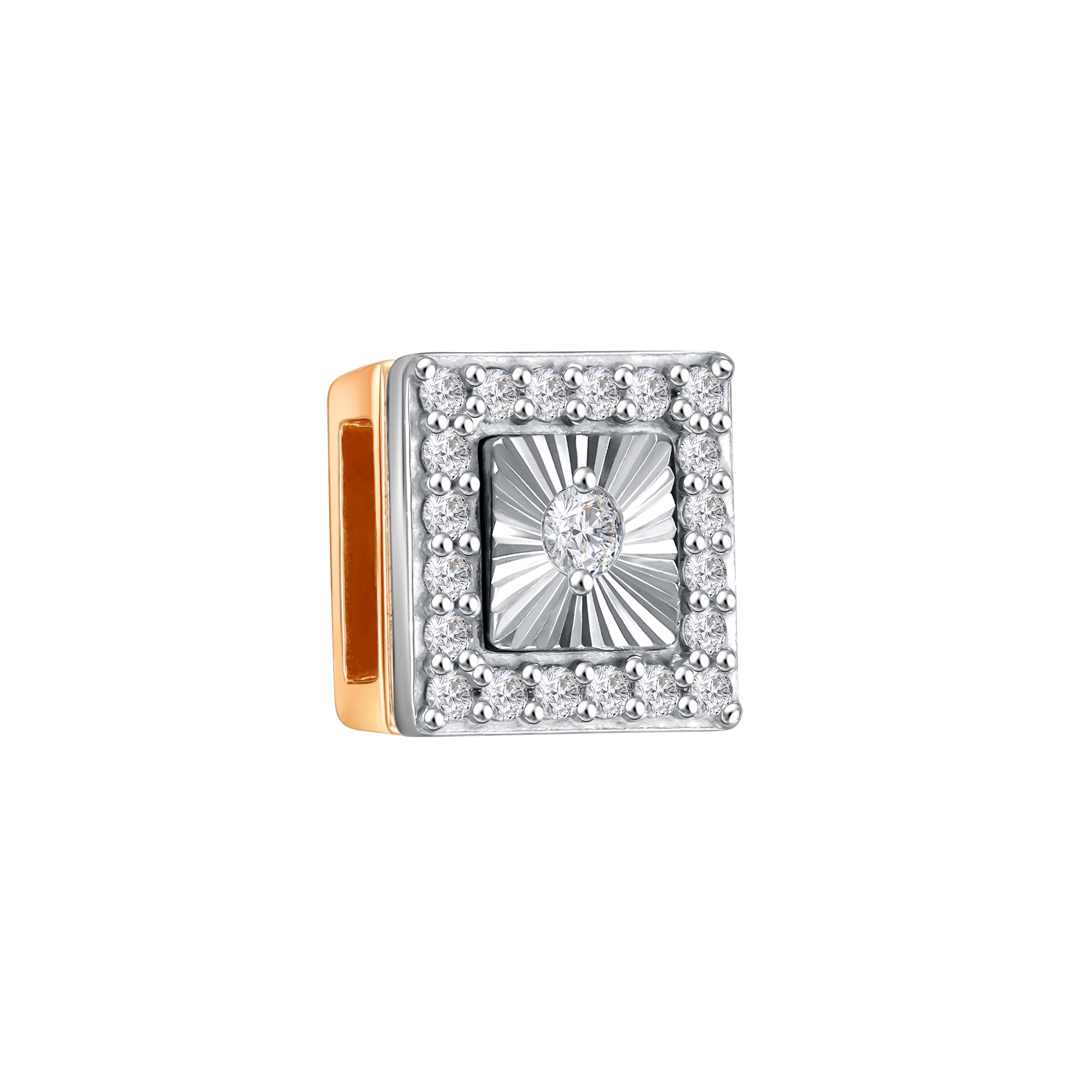 Подвеска из красного золота с кубическим цирконием