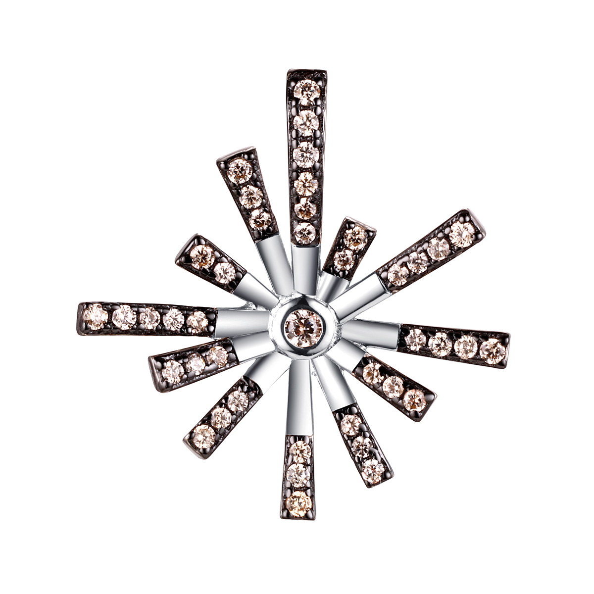 Подвеска из серебра с фианитами