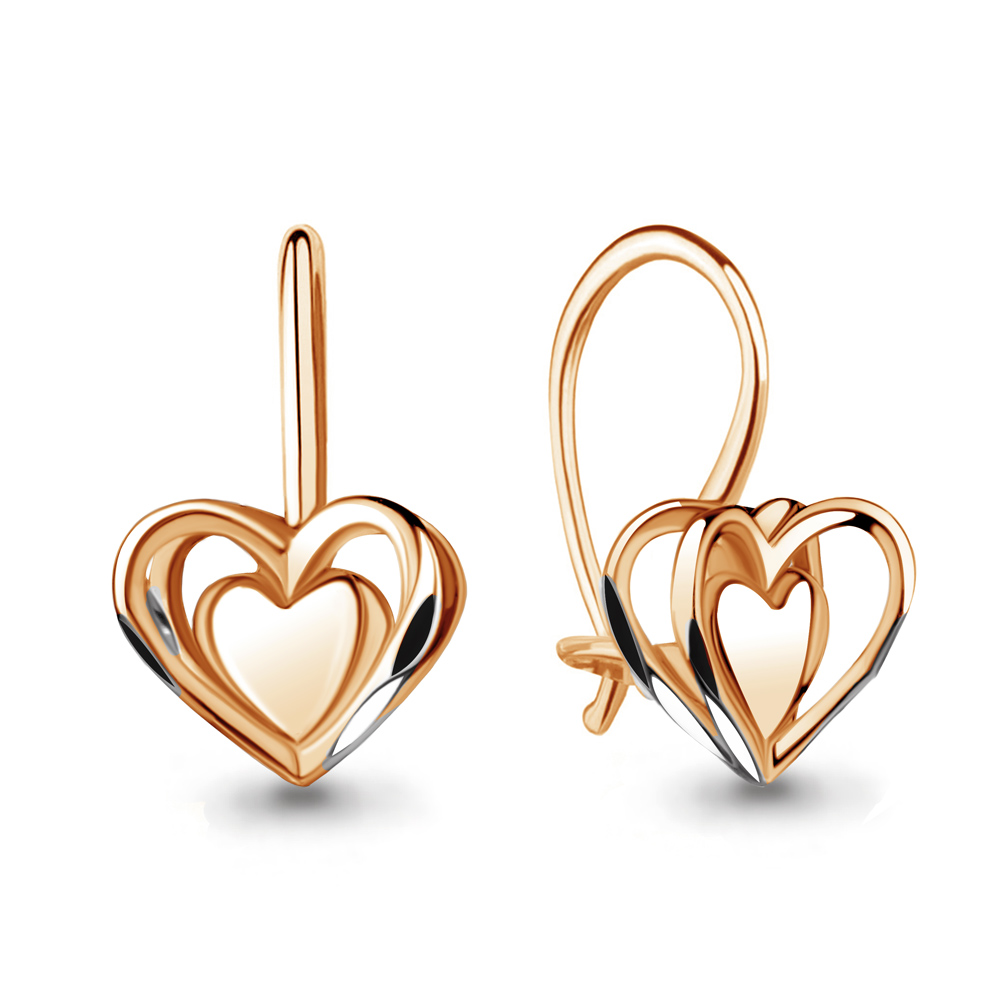 Серьги из красного золота 585 пробы