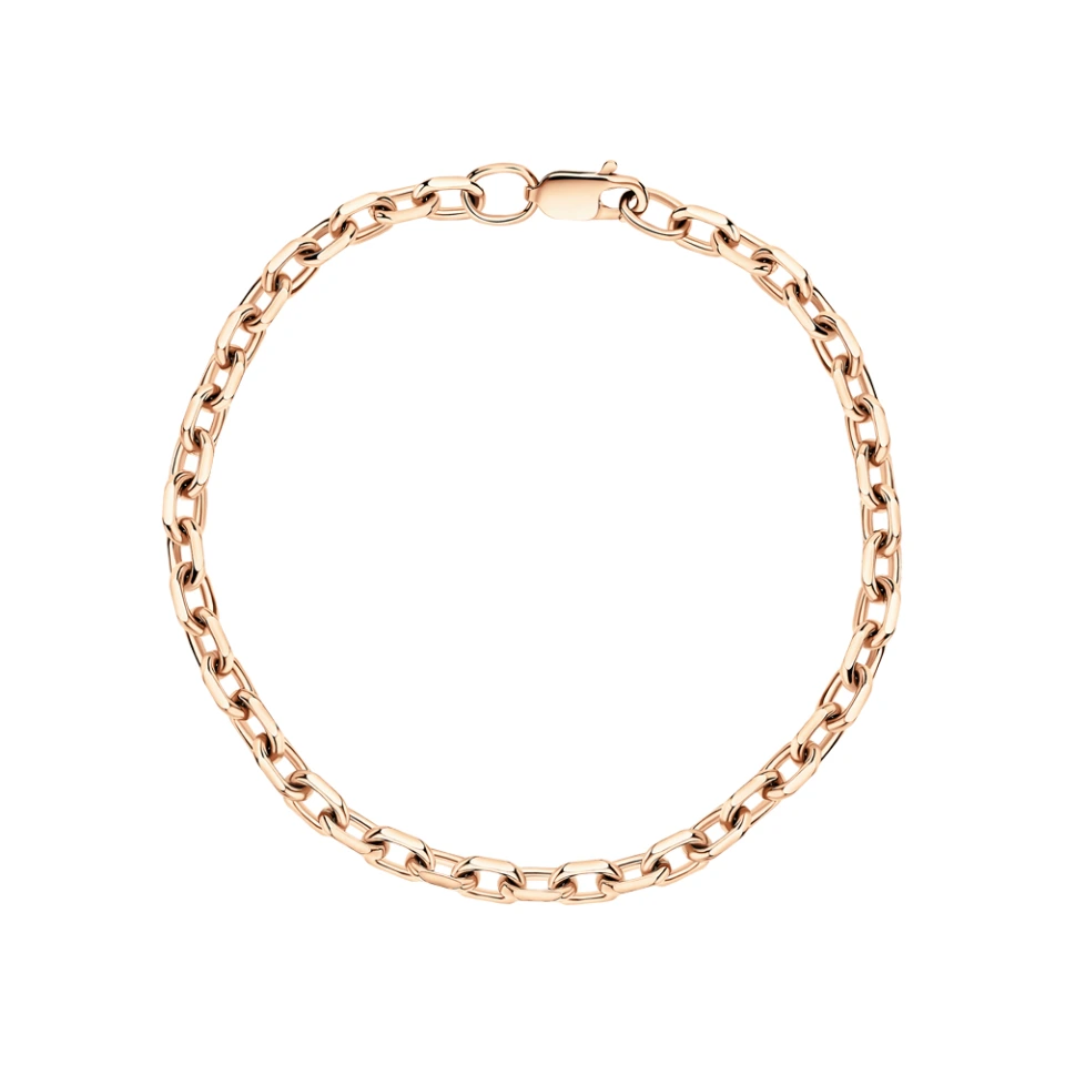 Браслет из красного золота, плетение «Ролло»