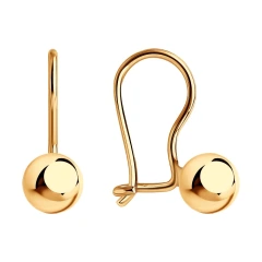 Серьги из красного золота 585 пробы