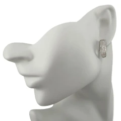Серьги из серебра с фианитами