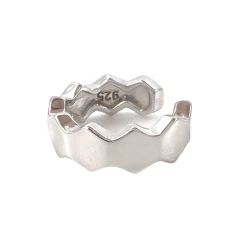 Серьга кафф из серебра