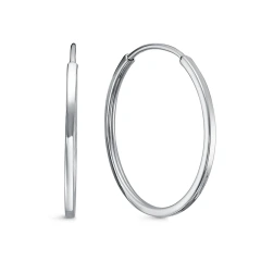 Серьги-конго из белого золота