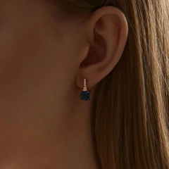 Серьги из красного золота с топазами