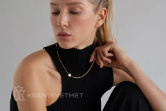 Колье из красного золота «Гурметы с диском»