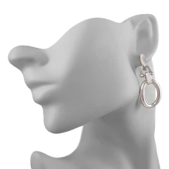Серьги из серебра с цирконом