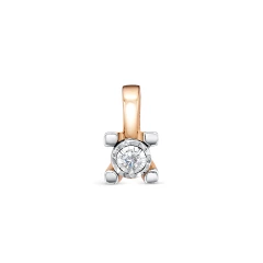 Подвеска из красного золота с бриллиантом