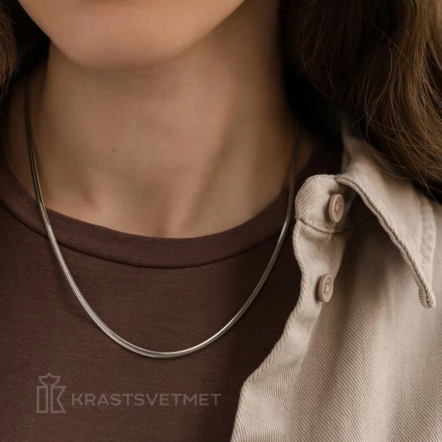 Цепь из серебра 925, плетение «Снейк»