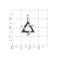 Подвеска из белого золота с бриллиантами