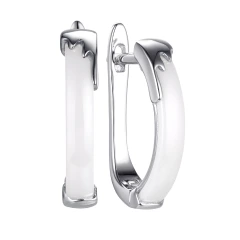 Серьги из серебра с керамикой