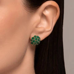 Серьги из красного золота с агатами