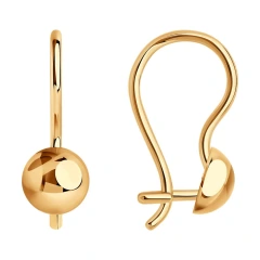 Серьги из красного золота 585 пробы