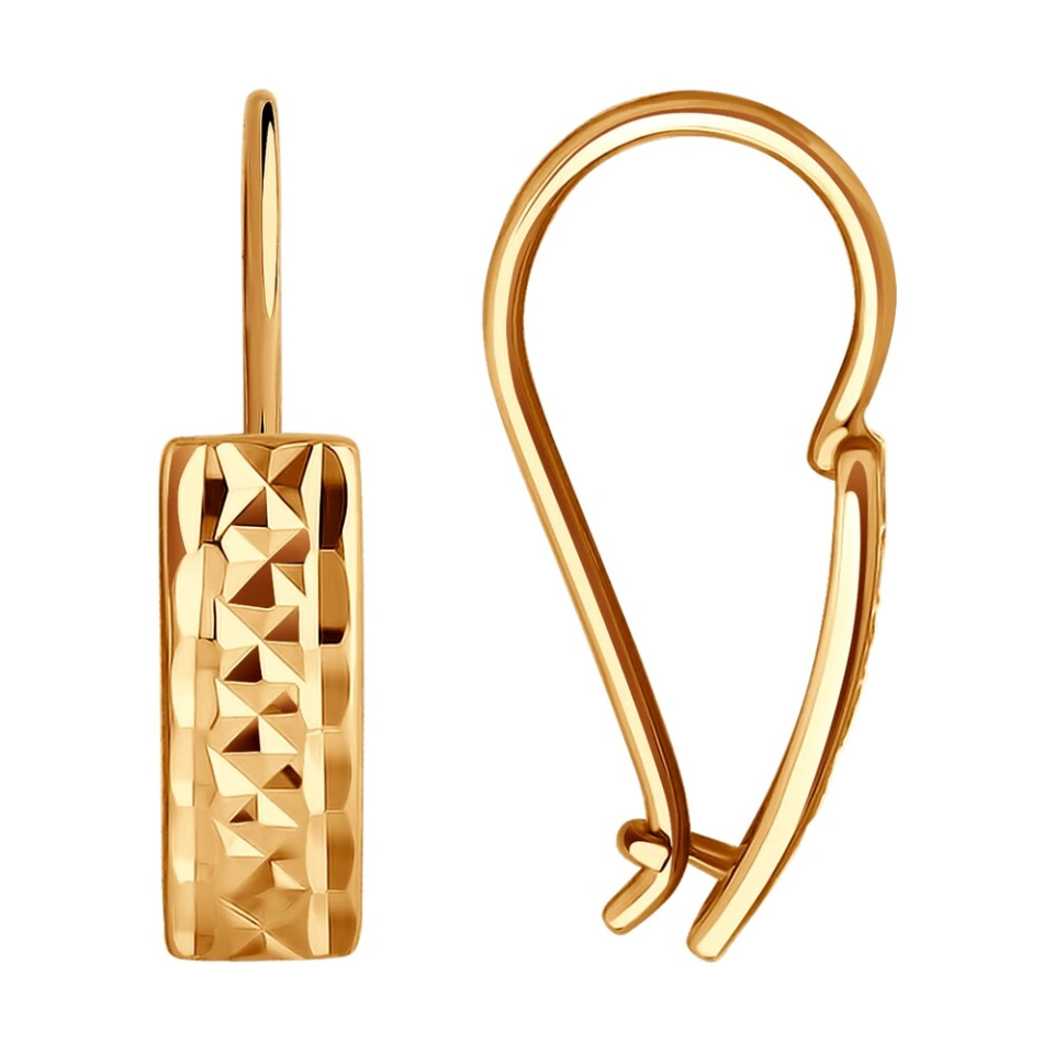 Серьги из красного золота