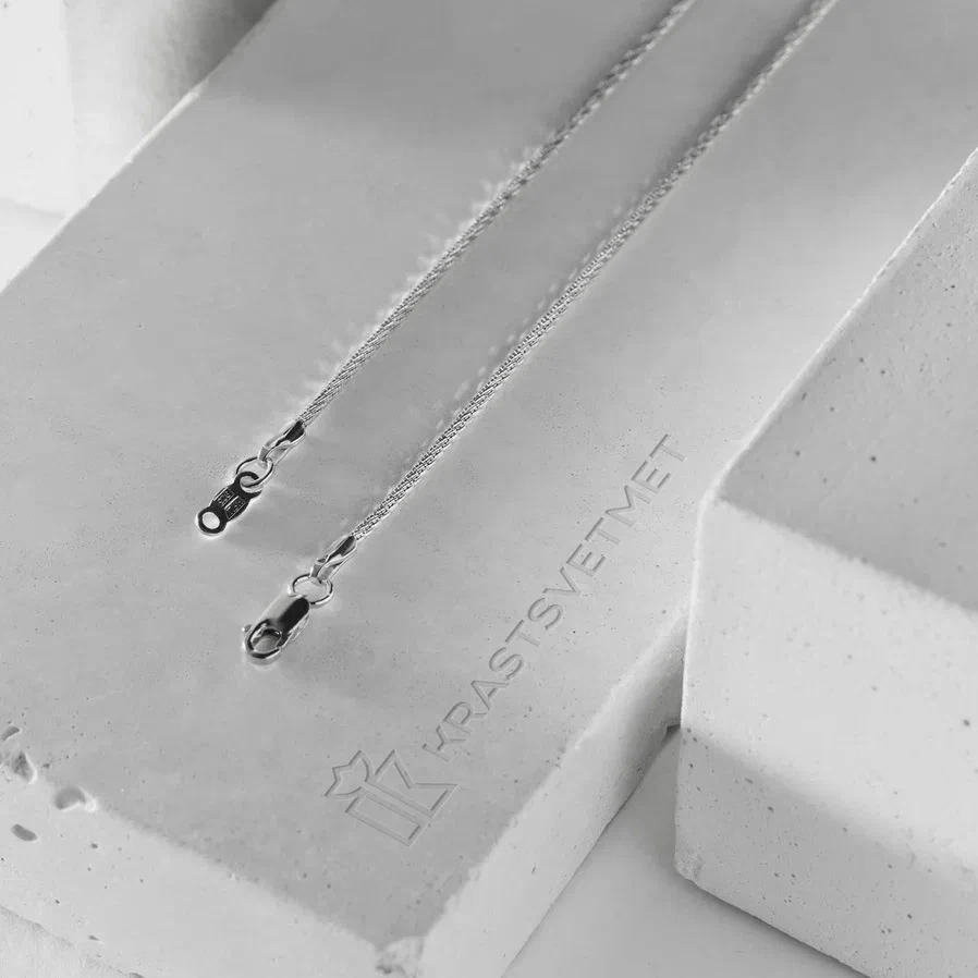 Цепь из серебра 925, плетение «Снейк»