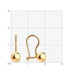Серьги из красного золота 585 пробы