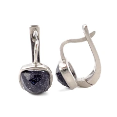 Серьги из серебра с авантюрином