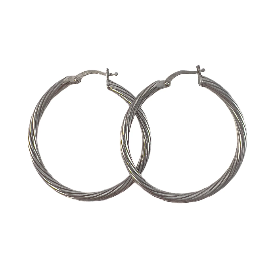 Серьги конго из серебра