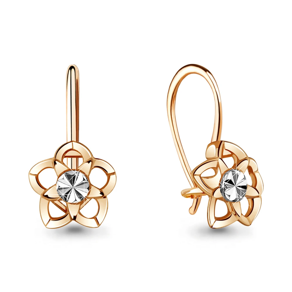 Серьги из красного золота 585 пробы