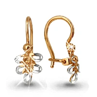 Серьги из красного золота 585 пробы