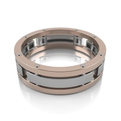 Обручальное кольцо из комбинированного золота