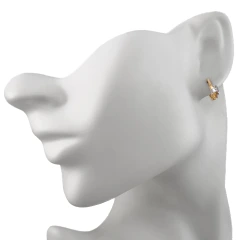 Серьги из красного золота с фианитами