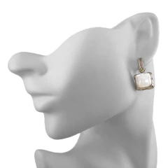 Серьги из серебра с лунным камнем