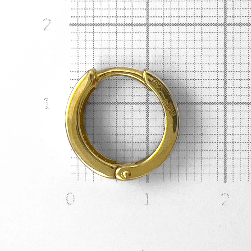Серьги конго из желтого золота