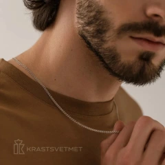 Цепь из серебра 925, плетение «Love»