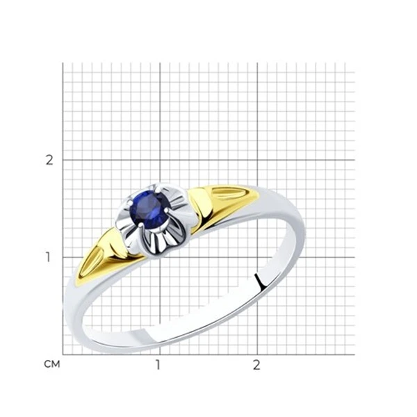 Кольцо из серебра с корундом