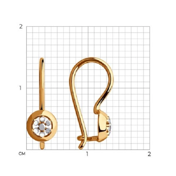 Серьги из красного золота 585 пробы