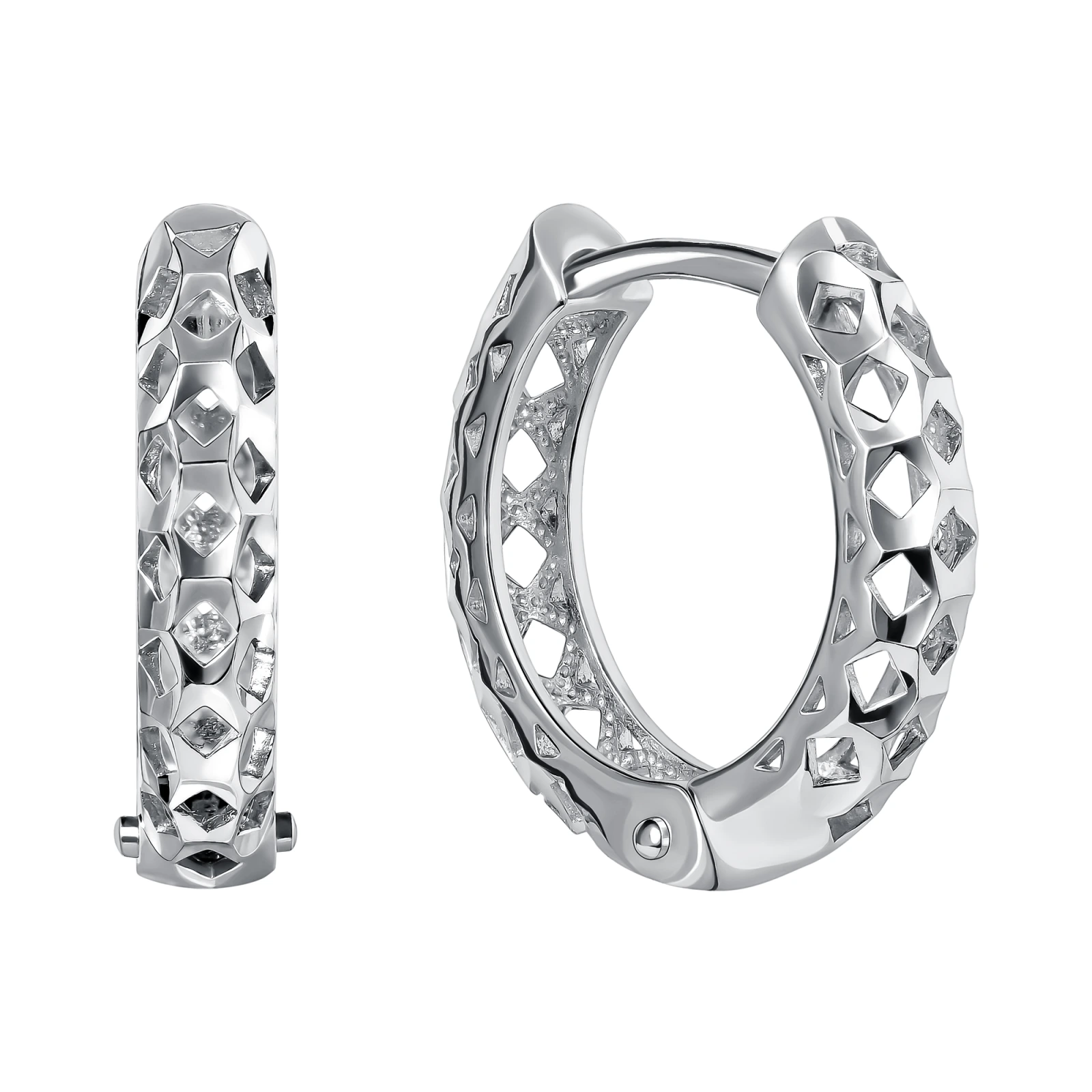 Серьги конго из серебра