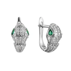 Серьги из серебра с фианитами
