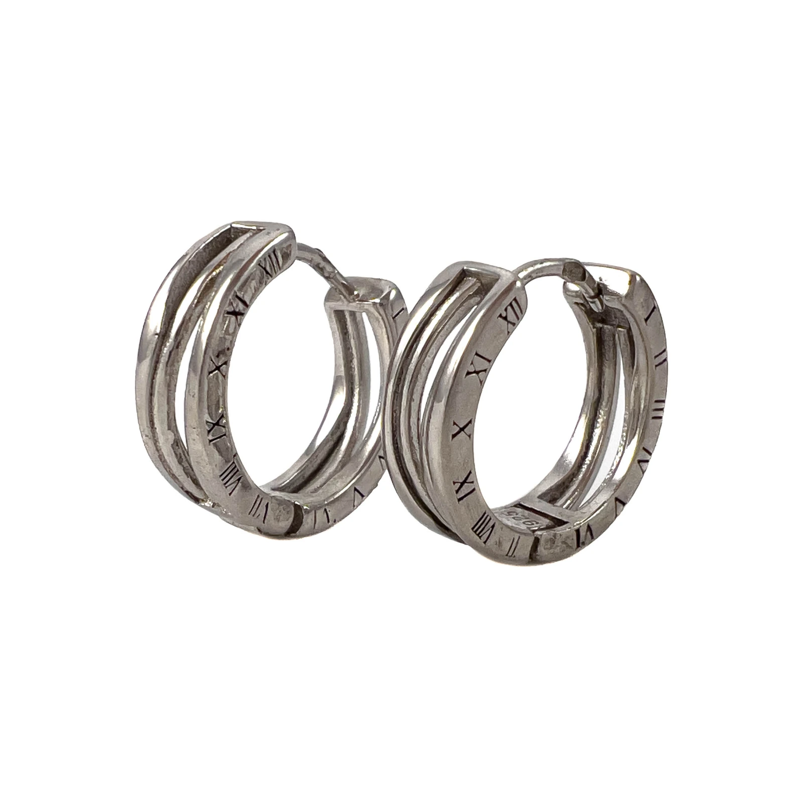 Серьги конго из серебра