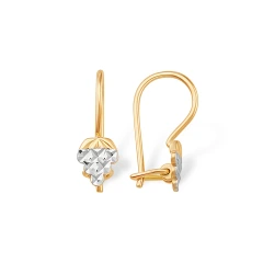 Серьги «Ягодки» из красного золота 585 пробы