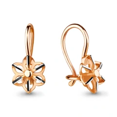 Серьги из красного золота 585 пробы