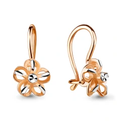 Серьги из красного золота 585 пробы