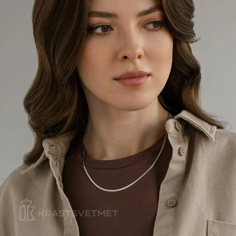 Цепь из серебра 925, плетение «Снейк»